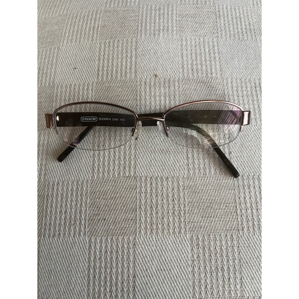 Coach‎ Women's Eyeglasses Suzanna 246 Tan Half Rim Frame 50[]17 135